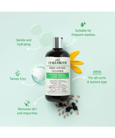 CURLSMITH Frizz Control Cleanser - Vegan Hydrating Shampoo for All Curl Types 355ml - Long Lasting Frizz Control - Buy Online on SooperMarket.com