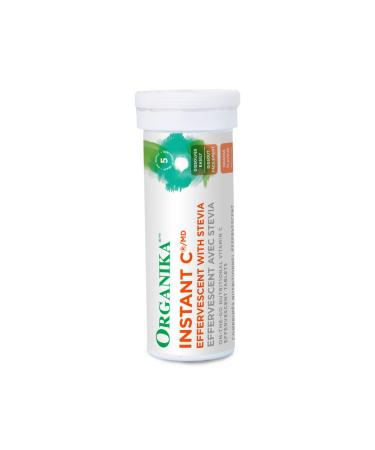 Organika Instant-C Effervescent- Orange- 1000mg Vitamin C Immune Support Tablets 1 Tube x 10 Tablets Orange 1 count (Pack of 1)
