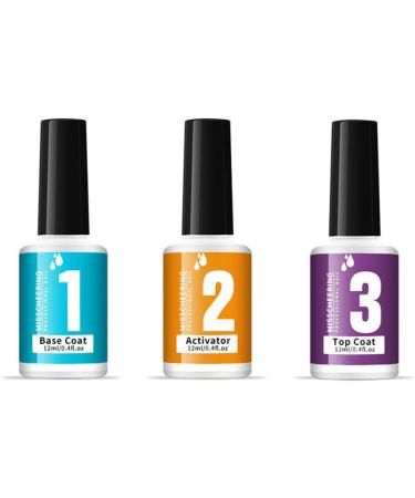 Dip Powder Liquid Set With Base Coat/Top Coat Dipping Powder System Essential Kit For French Nail Art Manicure Polish Set  - Buy Online on SooperMarket.com