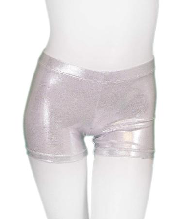 Girls' Sparkle Gymnastics Shorts | Aosva | Ages 2-14 | Silver - Buy Online on SooperMarket.com
