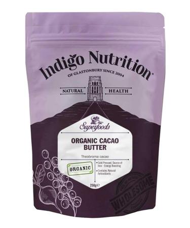 Indigo Herbs Organic Cacao Butter 250g 250 g (Pack of 1)