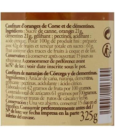 Reflets de Frances - Jam - Jam of Corsican Oranges and Clementines - Spanish Product - Ideal for Breakfast - 325 Grams - Buy Online on SooperMarket.com