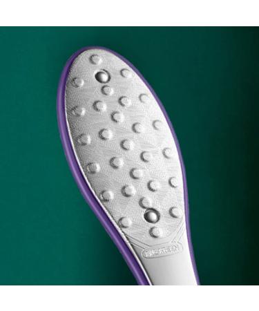 Verdant Touch Foot File Double Sided Foot Rasp Stainless Steel Callus Remover Purple for Hard Skin Removal