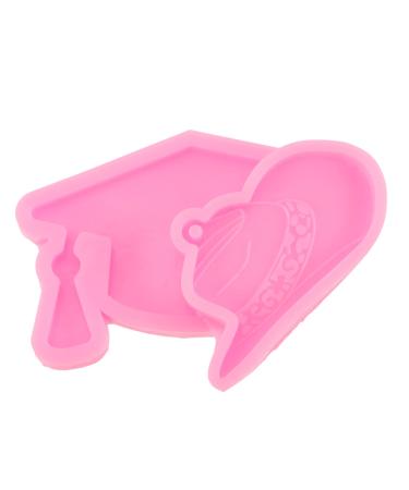 STOBOK Graduation Gift 2pcs Key Chains for Crafts Resin Molds Football Charms Congrats Keychain Mold Jewelry Candy Portable
