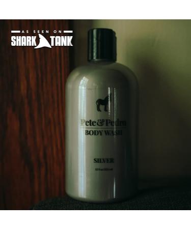 Pete & Pedro Gold & Silver Body Wash Set - Premium Men's Leather & Cool Water Scented Bodywashes with Loofah - 12 oz. Each - Buy Online on SooperMarket.com