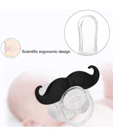 Silicone Baby Funny Pacifier with Cute Beard Design - Food Grade, Portable Teething Binky for Kids - Perfect Gift - Buy Online on SooperMarket.com
