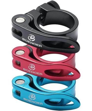 Boenoea Bicycle Quick Release Seatpost Clamp Anodised Aluminium Alloy 31.8mm/34.9mm 34.9mm-black - Buy Online on SooperMarket.com