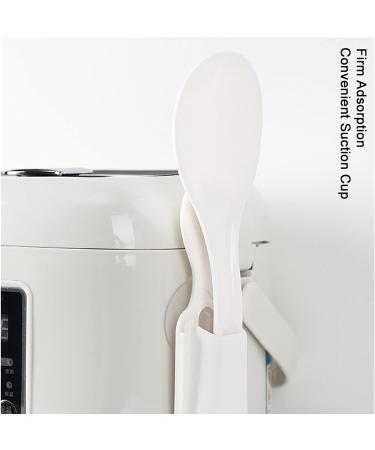 3 Pcs Rice Paddle Cooker Spoon Holder Rice Cooker Scoop Storage Case with Suction Cup Rack Kitchen Storage Utensils for Rice Paddle Detachable & Easy to Clean Baok 3 Pcs White - Buy Online on SooperMarket.com