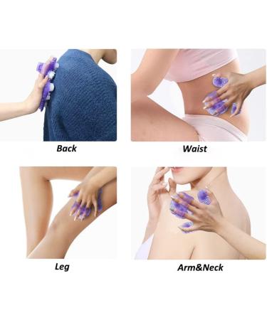 Topwon Palm Shaped Massage Glove - 360-Degree Metal Roller Ball for Cellulite Reduction - Purple - Buy Online on SooperMarket.com