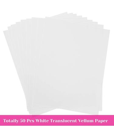 Vellum Paper  Cridoz 50 Sheets Vellum Transparent Paper 8.5 x 11 Inches Translucent Clear Paper for Printing Sketching Tracing Drawing Animation - Buy Online on SooperMarket.com