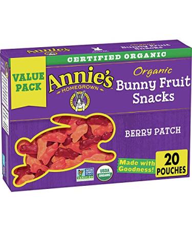Annie's Organic Berry Patch Bunny Fruit Snacks - Gluten Free, 16 oz | Healthy Snacks for Kids - Buy Online on SooperMarket.com