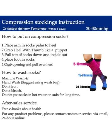 Hi Clasmix Graduated Compression Socks for Women&Men Wide Calf Comfort Best for Circulation Pregnancy Nurse Running Travel 01-5 Pairs Colorful Stripes Large-X-Large - Buy Online on SooperMarket.com