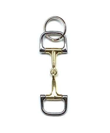 JA Horse metallic keychain pendant horse rider pony bits D-ring
