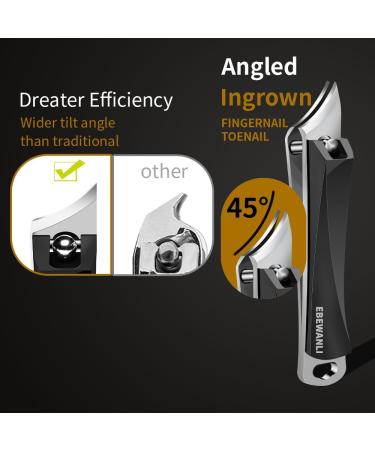 Buy Ingrown Nail Clippers - Stainless Steel Toe & Fingernail Clippers for Seniors Men & Women | Curved Blade Design for Easy Use - Buy Online on SooperMarket.com