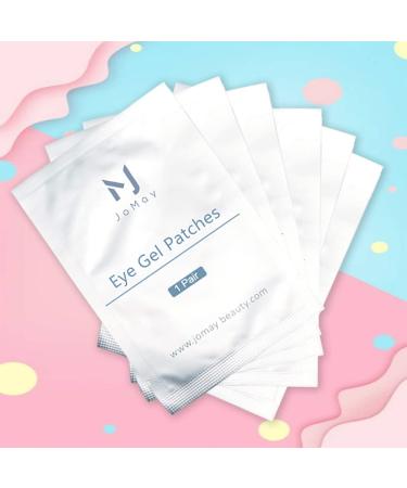 JOMAY Eyelash Extension Gel Pads Kit - 50 Pairs, Canthus Bifurcation Design, Under Eye Pads for Grafting (White) - Buy Online on SooperMarket.com