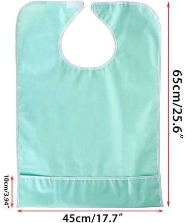 JuxYes Pack of 4 Waterproof Adult Bibs with Crumb Catcher - Washable Eating Care Bibs Reusable Terry Clothing Protectors Bibs for Elderly Seniors - Buy Online on SooperMarket.com