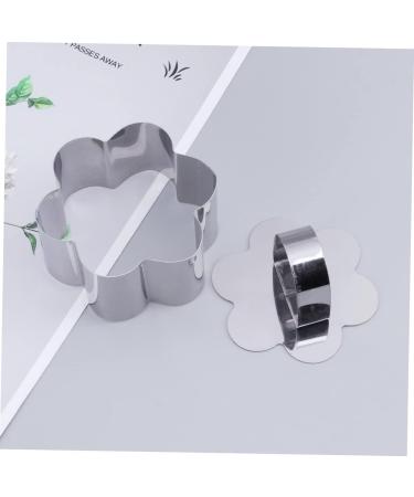 IMIKEYA 2 Pcs 430 Chocolate Collar Pancake Molds Cake Mousse Ring Mousse Chocolate Cake Stainless Steel Baking Molds Food Rings Cajas para Fresas Con Chocolate Biscuit Baking Tools medium Silver - Buy Online on SooperMarket.com