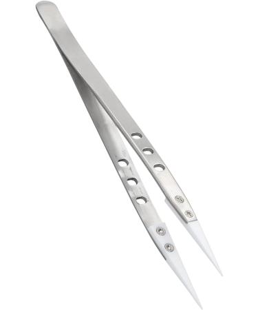 Straight Head Tweezers Tweezer Straight Tip Tweezers Straight Head Fine Tip Stainless Steel Ceramic Anti Magnetism Jumper Repair Tweezers Tweezer - Buy Online on SooperMarket.com