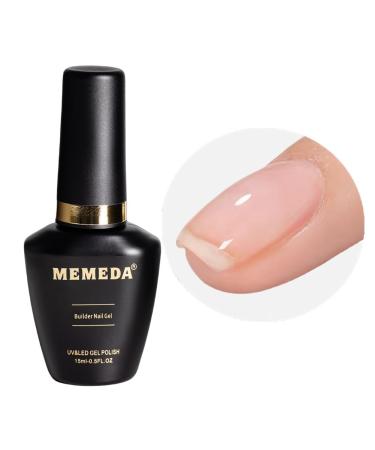 MEMEDA Builder Nail Gel 7-in-1 Clear Gel Builder for Nail Thickening Nail Glue Gel for Acrylic Nails LED Lamp Cured 15ML Nail Strengthener Gel Quick Extension Nail Gel UV Base Coat Gel Nail Polish