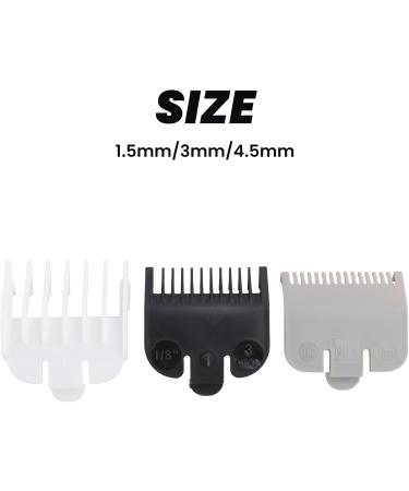 Tassety 3 Pieces of Universal Hair Clipper Limit Comb Limit Comb Haircut Tools Electric Clipper Caliper 1.5mm / 3mm / 4.5mm - Buy Online on SooperMarket.com