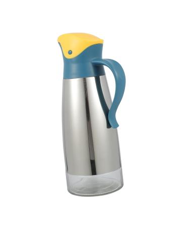 Zerodeko 1pc Lecythus Vinegar Pot Oil Holder Olive Oil Pot Glass Vinegar Dispenser Olive Oil Dispenser Olive Oil Storage Can Automatic Opening Closing Bottle Metal Pp Storage Tank Leakproof 9X9CM Yellow