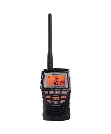 Cobra Marine Radio - MR HH150 FLT - 3 Watt, Floating, Long Range, Handheld, VHF Radio, NOAA, International, Waterproof, Submersible, Weather Alerts, LCD Screen, Belt Clip
