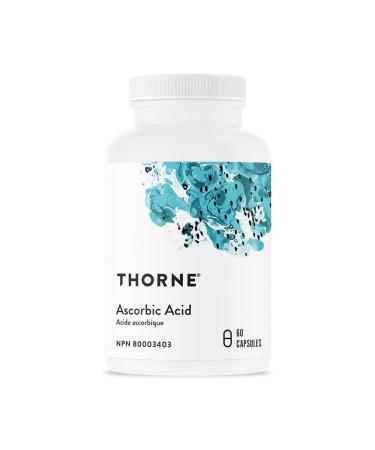 Thorne Ascorbic Acid (One Gram) - Vitamin C Supplement for Antioxidant Support and Healthy Immune Function - 60 Capsules