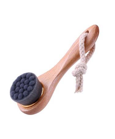 1PC Bamboo Charcoal Facial Cleansing Brush - Manual Pore Exfoliation & Makeup Removal - Buy Online on SooperMarket.com