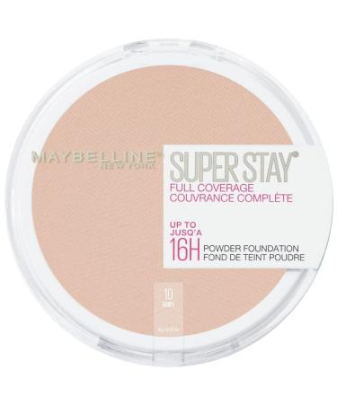 Maybelline Super Stay 24h Waterproof Powder for Flawless Coverage - 010 Ivory 9g