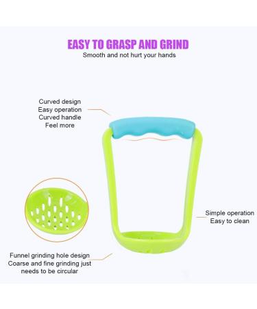 HOSIS Infant Freshfood Mash Bowl | Lightweight Baby Food Masher for Home - Blue/Green - Buy Online on SooperMarket.com
