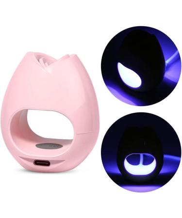 Mini Pink USB UV LED Nail Dryer 16W Portable Rose Shape Gel Nail Lamp | Button Model for Gel Nails Polish Manicure | Nail Art Tools Accessories - Buy Online on SooperMarket.com