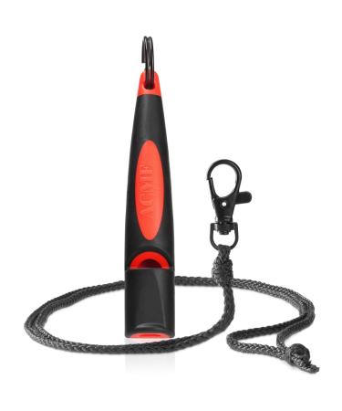 Acme alpha dog pipe No.210.5 with free pipe band in matt black |Improved Verison |Ideal for the recall |Large reach |New handle |Frequency standardized (Black/DG Orange)