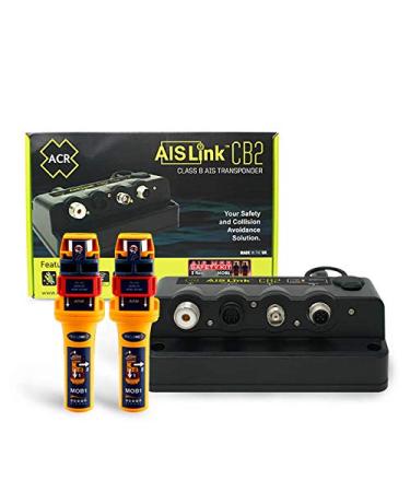 AISLink CB2 AIS Transponder with 2 AIS Man Overboard Beacons (Black)