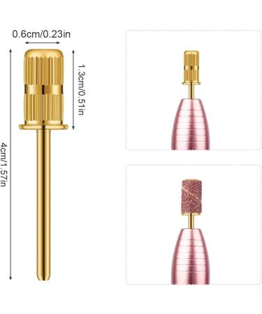 Rolybag 10 Pieces nail drill heads nail drill bits sanding band shaft 3/32 inch nail drill bits mandrels for electric file nail sanders manicure pedicures home salon & spa(10-golden) - Buy Online on SooperMarket.com