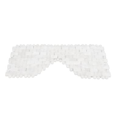 Jade Eye Mask Stone Eye Mask Jade Sleeping Mask Eye Care Tool Reduce Puffiness Anti Wrinkle (White)