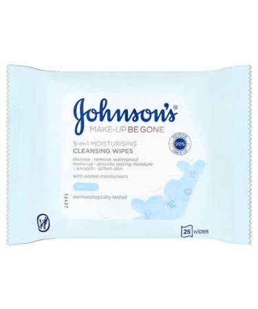 Johnson's Face Care Makeup Moisturising Wipes Pack of 25 Wipes