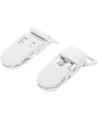 Fivetwofive 20Pcs Baby T-Shape Plastic Pacifier Clips - Soother Dummy Badge Holder - White | International Shipping Available - Buy Online on SooperMarket.com