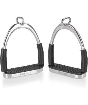 Equinate Safety Bar Charles 10cm - Stainless Steel Rubber Anti-Slip Stirrup Set for Adults & Children - Relieves Ankles - 2 Pieces - Buy Online on SooperMarket.com