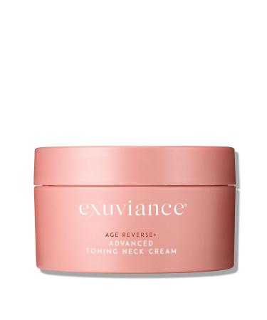 EXUVIANCE AGE REVERSE+ Toning and Firming Neck Cream Tightens Fine Lines and Wrinkles Evens Tone Anti-Aging D colletage Moisturizer with Advanced Peptide Formula Bakuchiol Vitamin E 4.4 oz New Version