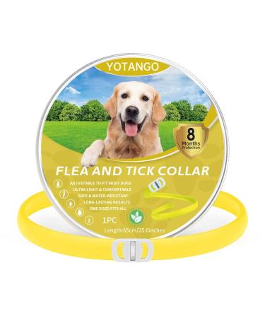 YOTANGO Dog Collar Repellent 1-Pack Dog Collar Repellency Slow Release Pleasant Aroma Waterproof - Yellow