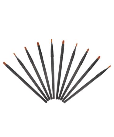 WOONEKY 10pcs Nose Shadow Brush Face Powder Brush Eye Beauty Brush Cosmetic Kit Cream Blush Wooden Handle