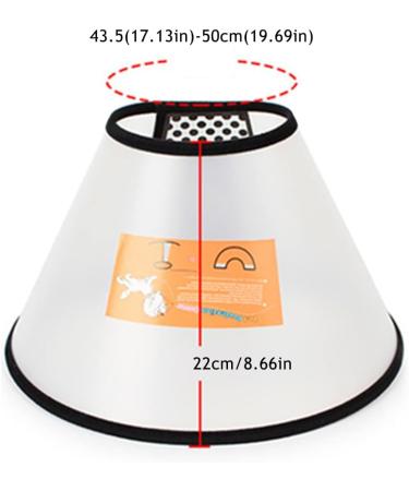 Adjustable Pet Cone Collar for Large Dogs | Lightweight Elizabethan Protective Collar (43.5-50CM) - Shop Now! - Buy Online on SooperMarket.com