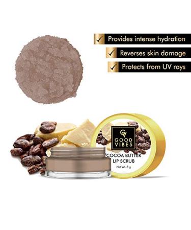 Good Vibes Lip Scrub - Cocoa Butter 8g | Nourishing Exfoliant for Soft Lips | International Shipping Available - Buy Online on SooperMarket.com