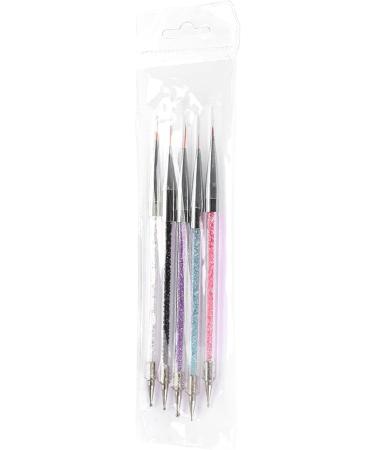 Pen Nail Brush 5pcs Double Dot Manicure Tool Painting Dot Pen Nail Art Color Set - Buy Online on SooperMarket.com