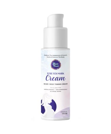 Bloom Krans Stretch Mark Cream for Pregnancy Moisturizing Stretch Mark Remover Prevention Cream for the Pregnant Belly - Postpartum Lotion Essentials