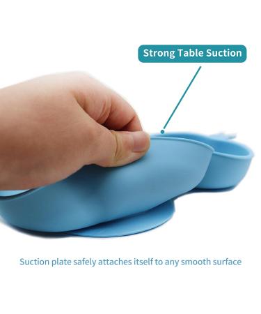 URONNFIT Baby Suction Plate - BPA-Free Silicone Self-Feeding Plate for Toddlers | Microwave & Dishwasher Safe (Green) - Buy Online on SooperMarket.com