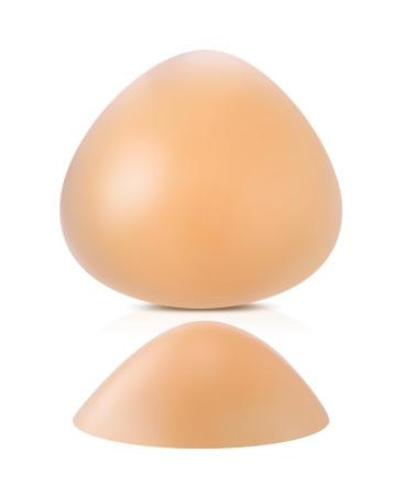 Bunnycool Triangle Silicone Breast Prosthesis 300g Cup Shape 2 Pack Nude 300g (80C 85B 90A cup)
