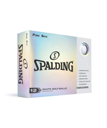 SPALDING Pure Spin 12 Ball Pack - White