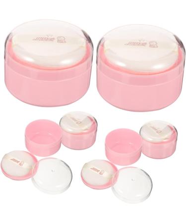 Kisangel 12 Pcs Body Powder Puff Box Baby Powders Set | Charming Pink Synthetic Sponge | Baby Powder Container 8x6cm - Pink (Pack of 2) - Buy Online on SooperMarket.com