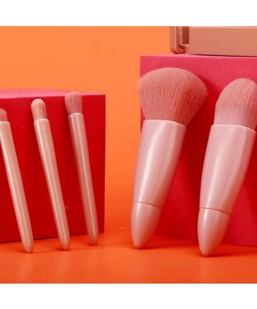 kawehiop 5 Pieces Makeup Brushes Plastic Handle with Mirror Powder Foundation Beauty Make Up Soft Brush Beginner Cosmetics - Buy Online on SooperMarket.com